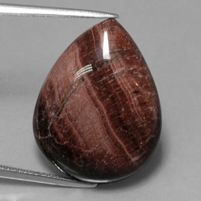 23.62克拉天然多色Tiger's Eye Matrix，梨形，24.2×18.8毫米，不透明