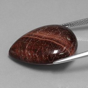 23.62克拉天然多色Tiger's Eye Matrix，梨形，24.2×18.8毫米，不透明