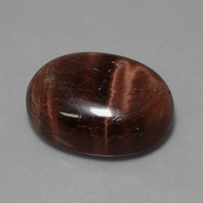 21.49克拉天然多色Tiger's Eye Matrix，椭圆形切割，20.4×15.3毫米，不透明
