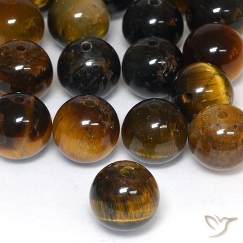 7.71ct 天然 中浅棕色 虎眼石斑晶, 球形, 不透明