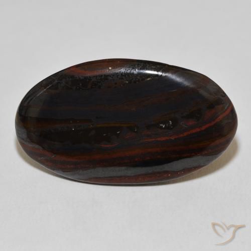 29.81ct 天然 彩色 虎眼石矩阵, 椭圆形, 不透明