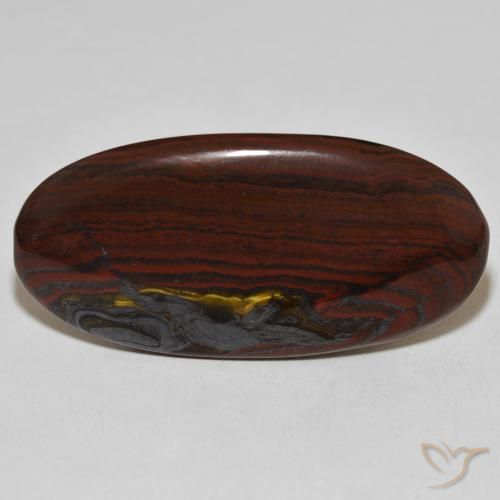 33.09ct 天然 彩色 虎眼石矩阵, 椭圆形, 不透明