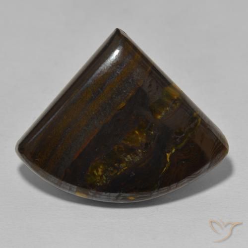 40.69ct 天然 彩色 虎眼石矩阵, 花式切割, 不透明