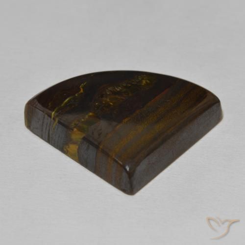 40.69克拉天然虎眼石矩阵，花式切割，不透明