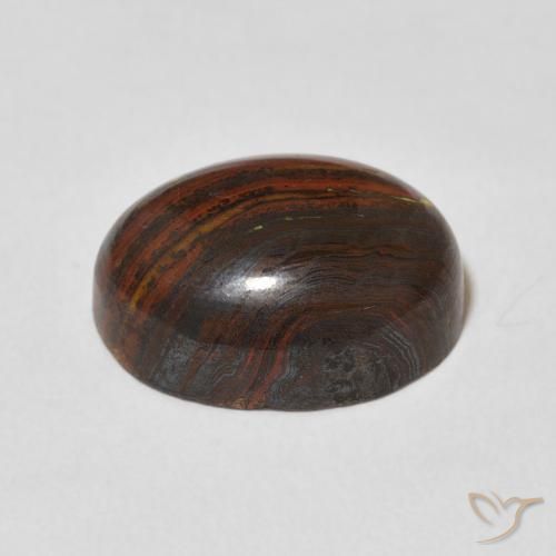 12.50克拉天然虎眼石矩阵，椭圆形，不透明