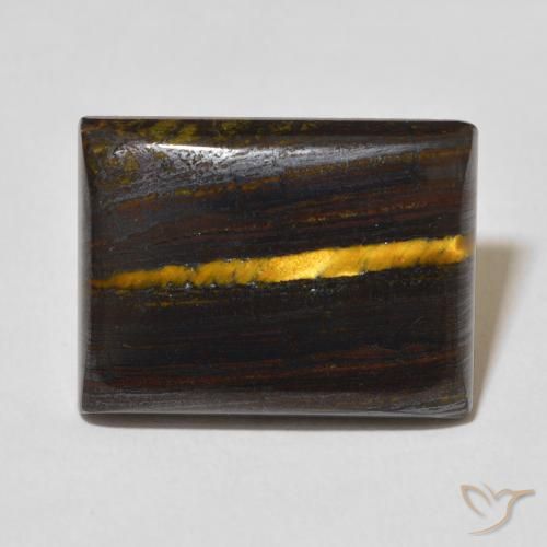 23.57ct 天然 彩色 虎眼石矩阵, 狭长方形, 不透明
