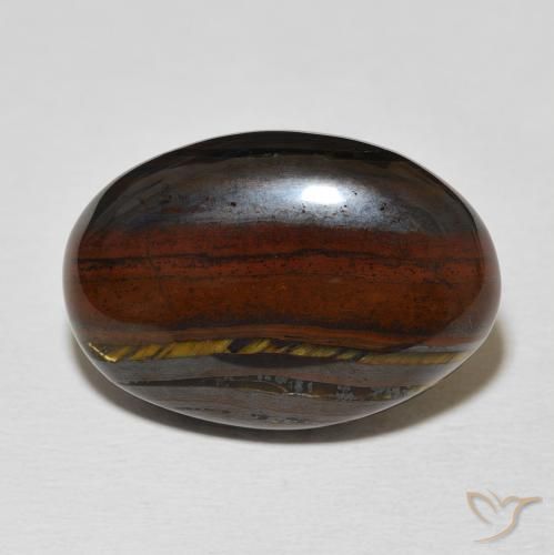 20.82ct 天然 彩色 虎眼石矩阵, 椭圆形, 不透明