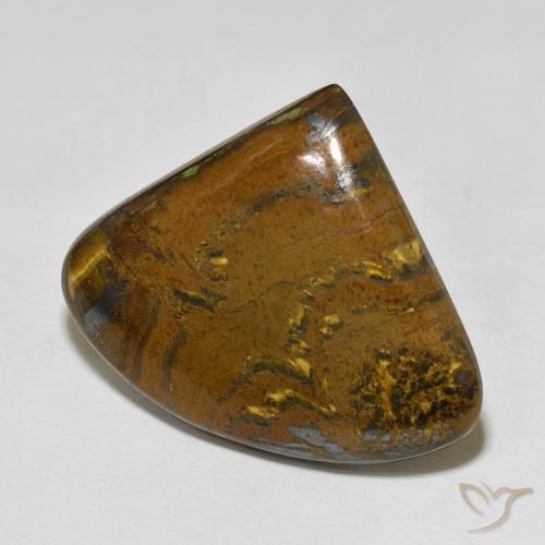 41.83克拉天然虎眼石矩阵，梨形，不透明