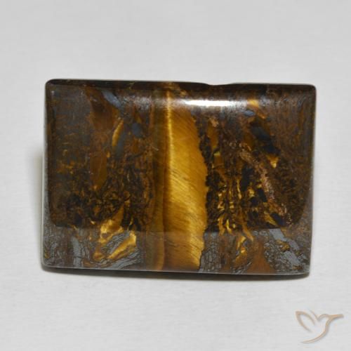 49.75ct 天然 彩色 虎眼石矩阵, 狭长方形, 不透明