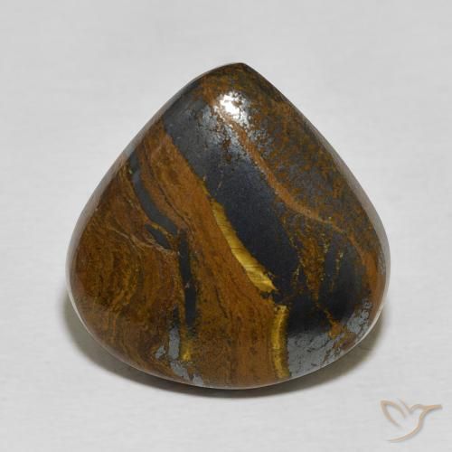 23.86克拉天然虎眼石斑晶，梨形，不透明