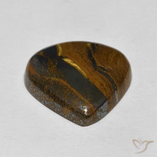 23.86克拉天然虎眼石斑晶，梨形，不透明