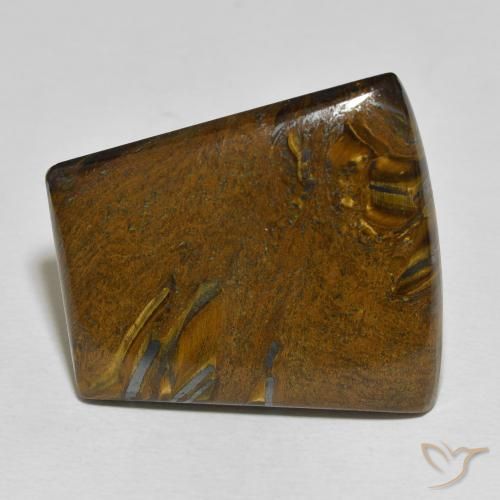 45.29ct 天然 彩色 虎眼石矩阵, 狭长方形, 不透明