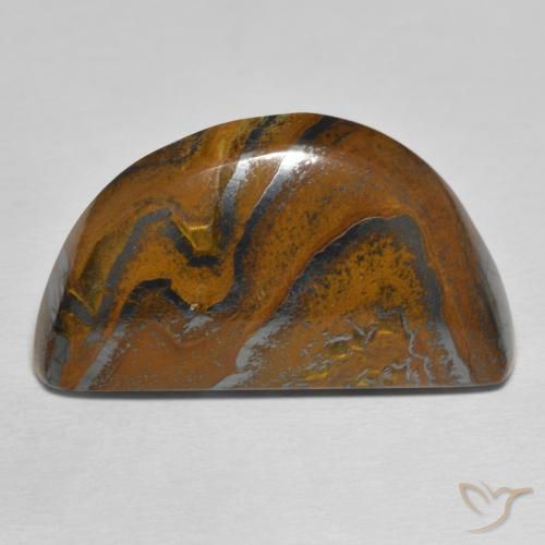 36.48ct 天然 暖棕 虎眼石矩阵, 花式切割, 不透明