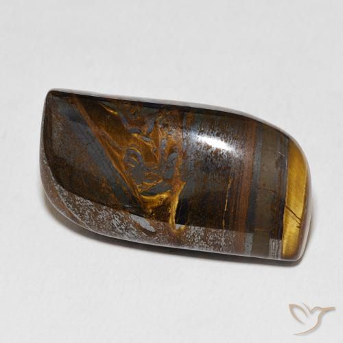 33.73ct 天然 暖棕 虎眼石矩阵, 花式切割, 不透明