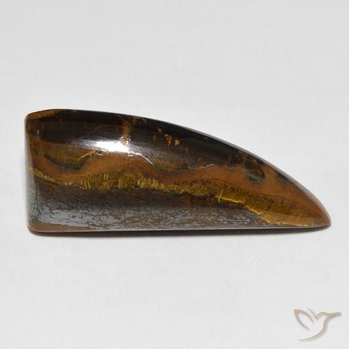 44.79ct 天然 Medium Dark-Brown 虎眼石矩阵, 花式切割, 不透明