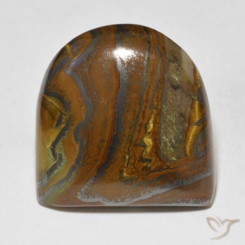 71.86ct 天然 Medium Light-Brown 虎眼石矩阵, 花式切割, 不透明