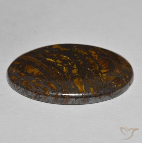 43.85克拉天然虎眼石矩阵，椭圆形，不透明
