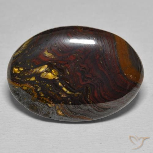25.87ct 天然 彩色 虎眼石矩阵, 椭圆形, 不透明
