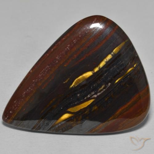 58.62ct 天然 彩色 虎眼石矩阵, 梨形, 不透明