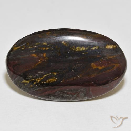 58.28ct 天然 彩色 虎眼石矩阵, 椭圆形, 不透明