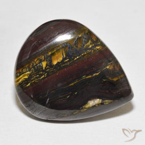 35.20克拉天然虎眼石斑晶，梨形，不透明