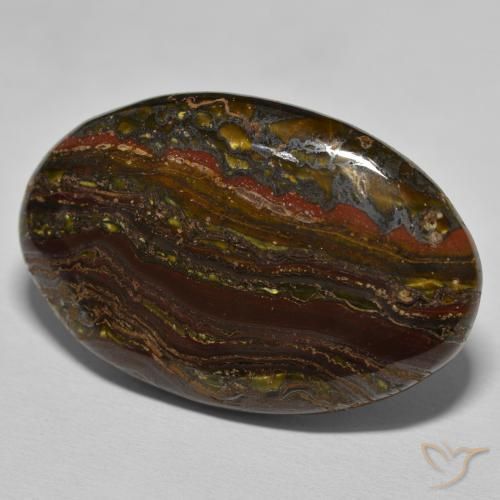 35.50克拉天然虎眼石斑晶，椭圆形，不透明