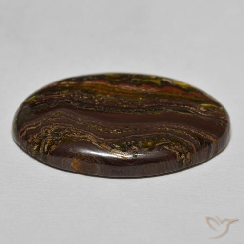 35.50克拉天然虎眼石斑晶，椭圆形，不透明