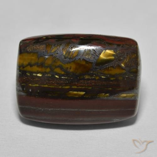 26.98ct 天然 山核桃棕 虎眼石矩阵, 软垫, 不透明