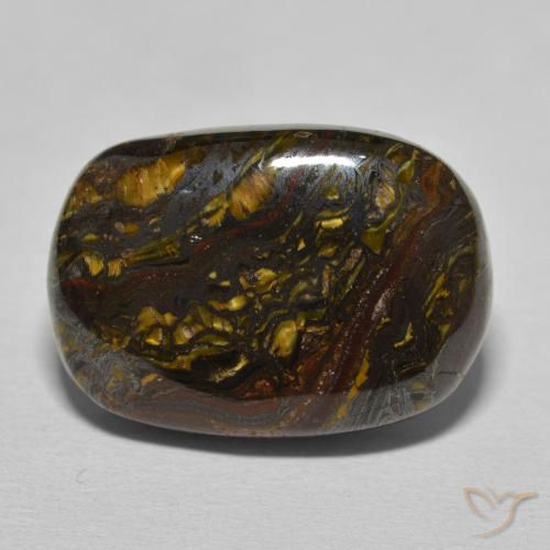 20.80ct 天然 暖棕 虎眼石矩阵, 软垫, 不透明
