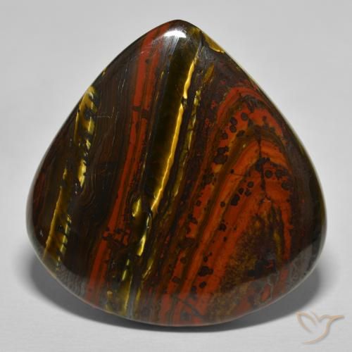 68.05ct 天然 多色棕色 虎眼石矩阵, 梨形, 不透明