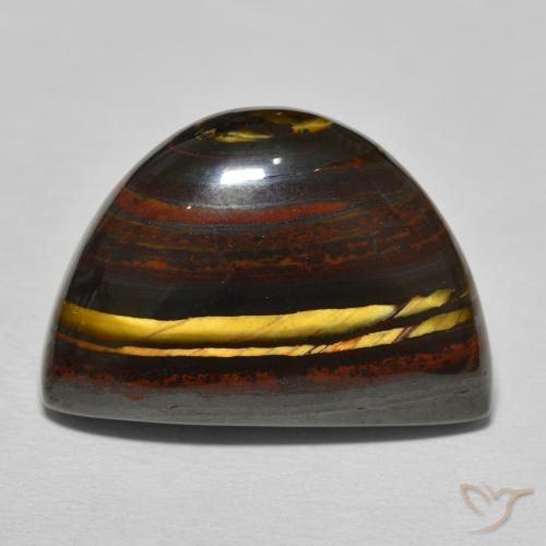 20.41ct 天然 山核桃棕 虎眼石矩阵, 花式切割, 不透明