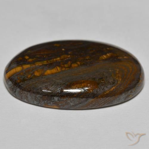 55.99克拉天然虎眼石矩阵，椭圆形，不透明