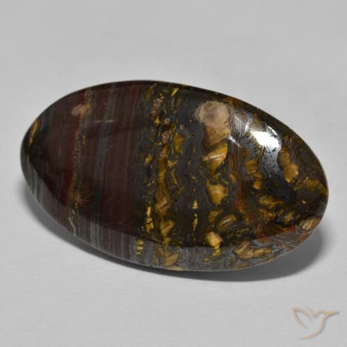 45.78克拉天然虎眼石斑晶，椭圆形，不透明