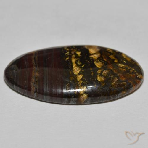 45.78克拉天然虎眼石斑晶，椭圆形，不透明