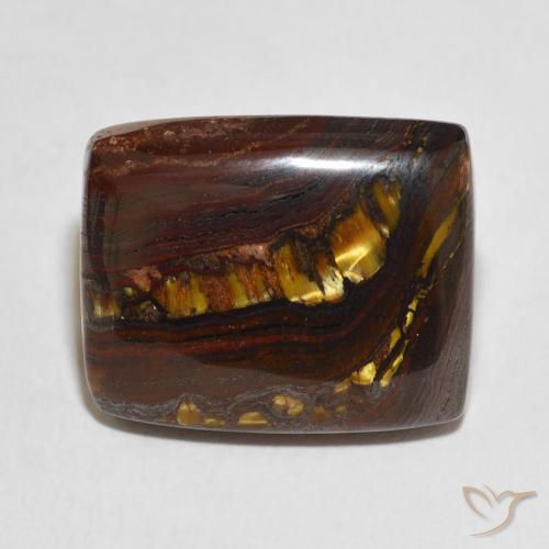 24.00ct 天然 彩色 虎眼石矩阵, 软垫, 不透明