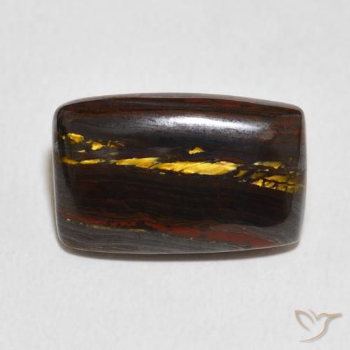 13.48ct 天然 彩色 虎眼石矩阵, 软垫, 不透明