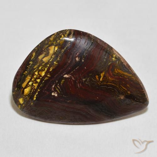 29.03ct 天然 彩色 虎眼石矩阵, 花式切割, 不透明