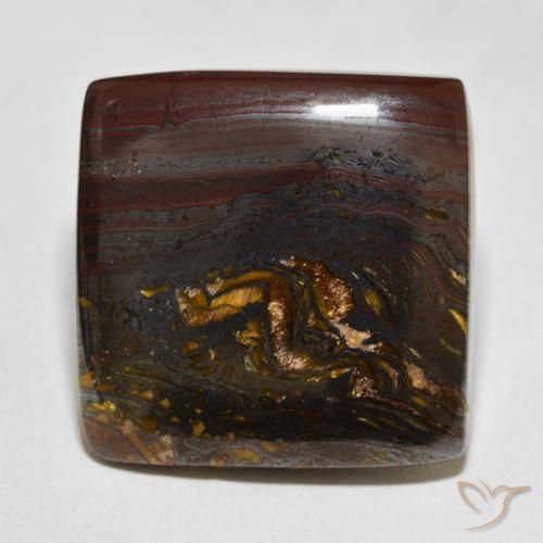 39.05ct 天然 彩色 虎眼石矩阵, 正方形, 不透明