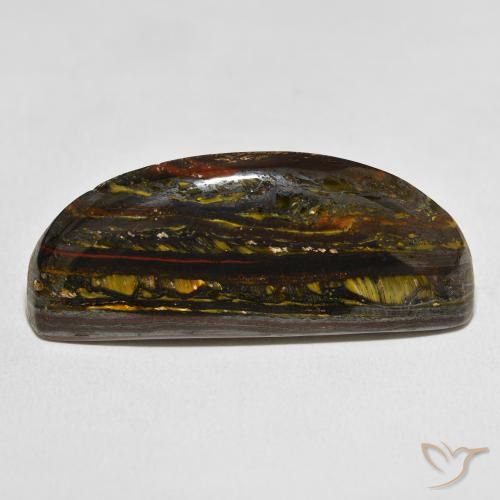 45.37ct 天然 彩色 虎眼石矩阵, 花式切割, 不透明