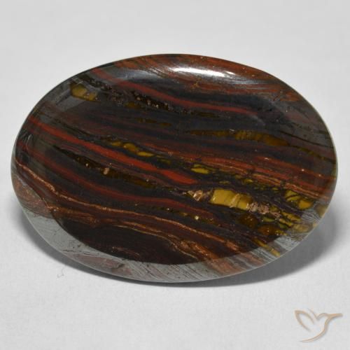 36.03ct 天然 彩色 虎眼石矩阵, 椭圆形, 不透明