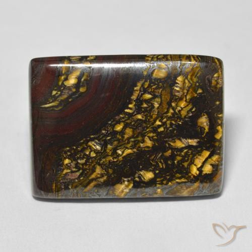 46.40ct 天然 彩色 虎眼石矩阵, 正方形, 不透明