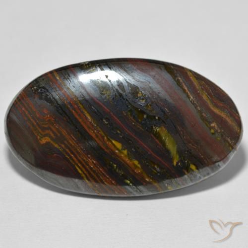 67.95ct 天然 彩色 虎眼石矩阵, 椭圆形, 不透明