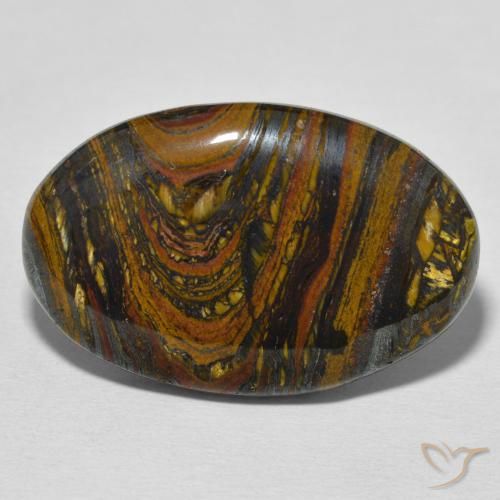 29.95ct 天然 彩色 虎眼石矩阵, 椭圆形, 不透明