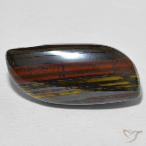 18.34ct 天然 彩色 虎眼石矩阵, 花式切割, 不透明