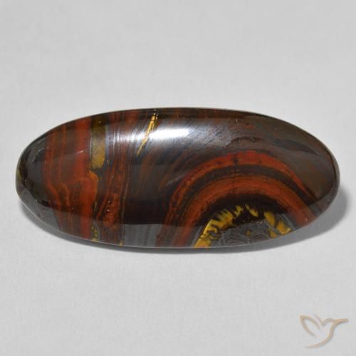 26.75ct 天然 彩色 虎眼石矩阵, 椭圆形, 不透明
