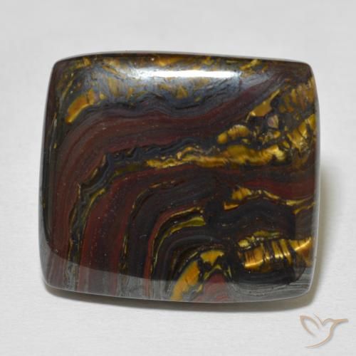 31.44ct 天然 彩色 虎眼石矩阵, 软垫, 不透明