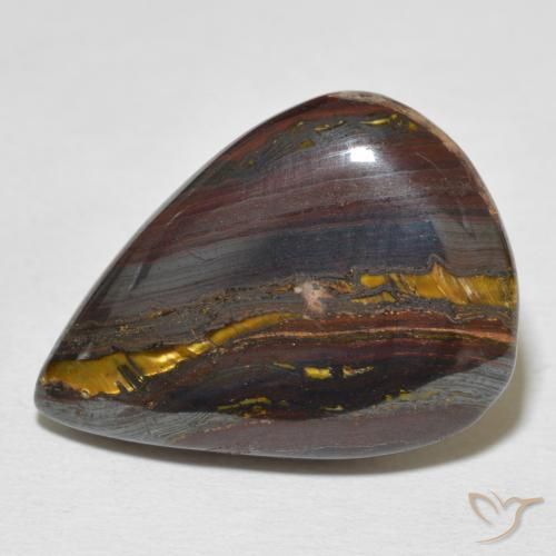 27.18ct 天然 彩色 虎眼石斑晶, 梨形, 不透明