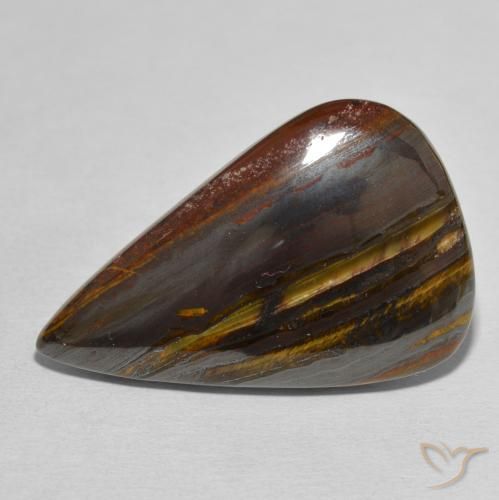39.70ct 天然 彩色 虎眼石矩阵, 梨形, 不透明