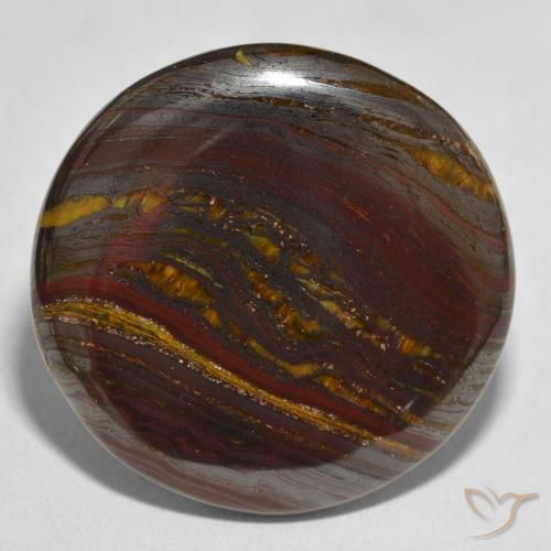 48.13ct 天然 彩色 虎眼石矩阵, 圆形的, 不透明