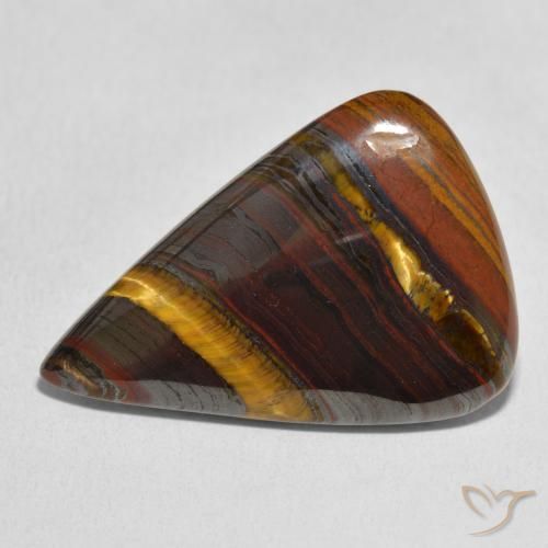 25.07ct 天然 彩色 虎眼石矩阵, 梨形, 不透明
